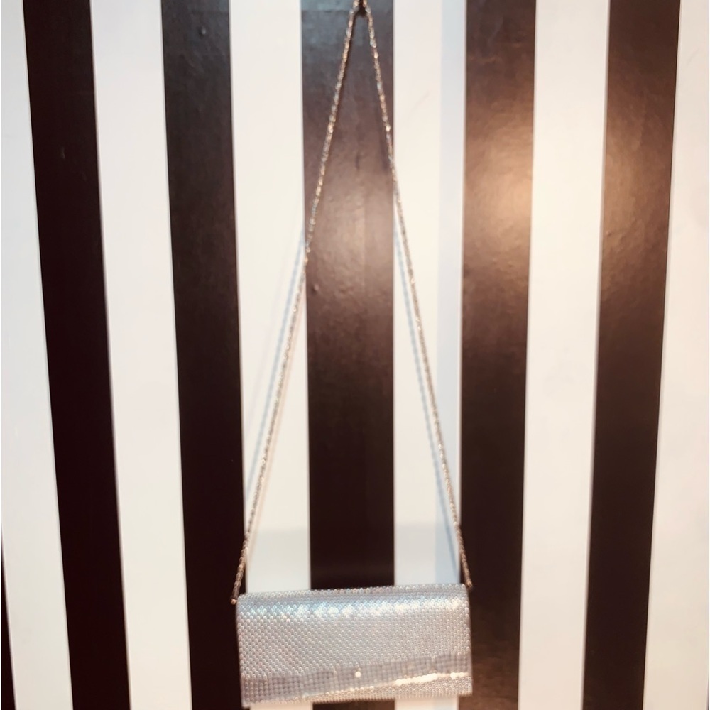 Chainmail Metal Silver Evening Bag 90s Vintage 1994 Like New - Picture 4 of 11